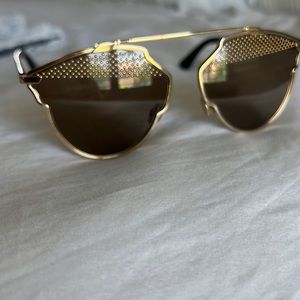 Christian Dior gold sunglasses